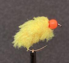 3 x Eggstasy Blob FL Sunburst 3.2mm Orange Bead Fly Size 10 Barbless Blob Flies.