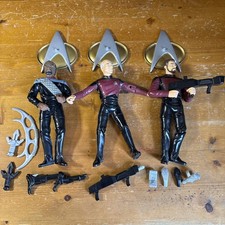 Star Trek - Next Generation Playmates 1992 Action Figures Picard, Riker, Worf
