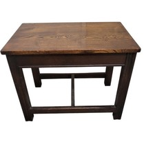 Vintage Tudor Style Oak Small Coffee Table Joint Legs Height 48cm Length 61cm