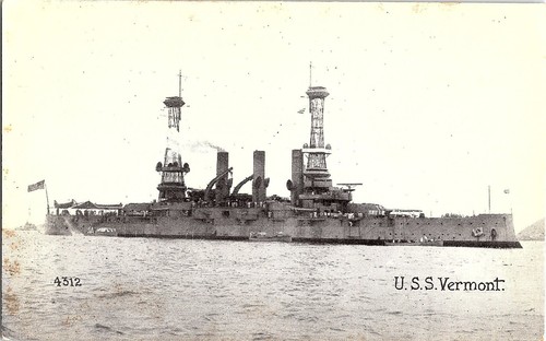 Uss vermont battleship rppc - vermont,