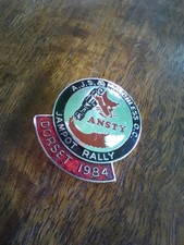 Vintage AJS Matchless Motorcycle Club Enamelled Badge Jampot Rally Dorset 1984