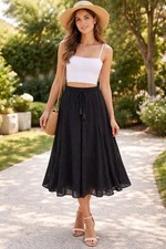 Ladies Black Cotton Gypsy