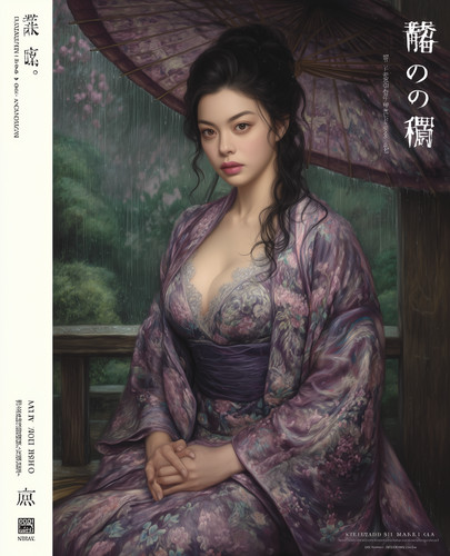 Woman purple floral kimono - purple,