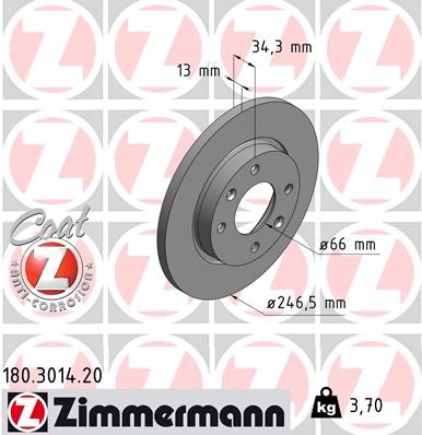 Brake disc for citroën - 2x,
