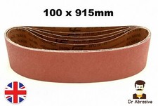 Sanding Belts 100 x 915mm DURABLE 4'' x 36'' Belt Sanders   40 - 600 GRIT  