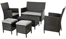 6 Seater Rattan Effect Garden