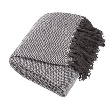 Throws for Sofas Double Bed Blanket Settee Couch Throw Large, 150 x 200 cm,Grey