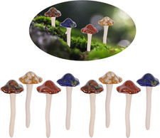 8Pcs Ceramic Garden Mushroom