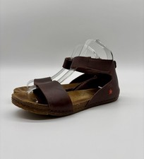 Art Company Brown Leather Flat Sandals - EU 40 / UK Size 7