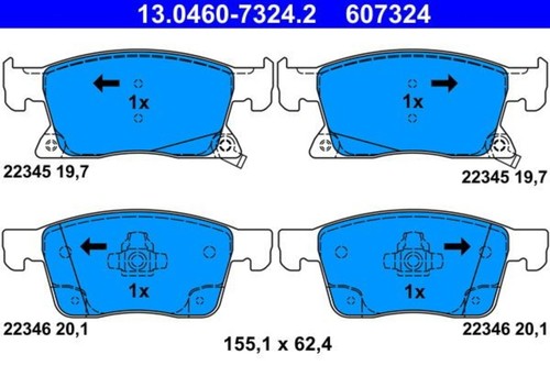 Disc brake pad set ate - disc,
