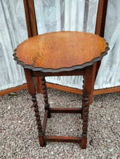 Vintage oak barley twist side