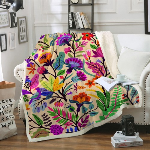 Soft bohemia florals blanket - florals,