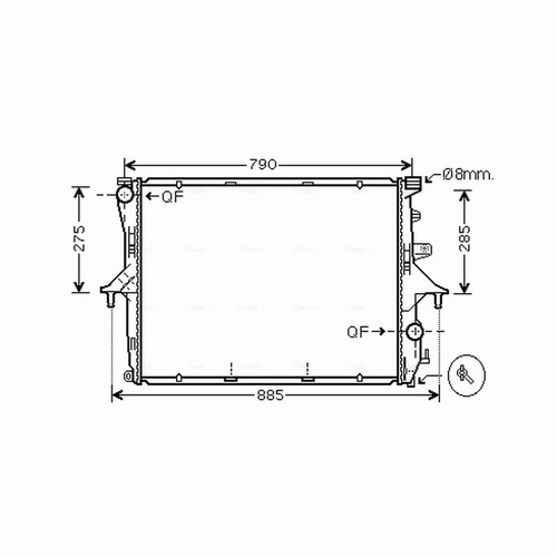 Radiator for touareg 7l7 - vw,