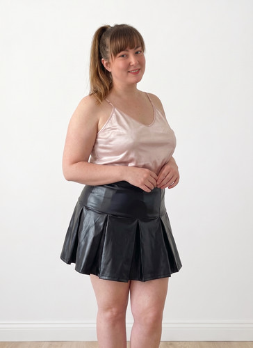 Black pvc faux leather - pvc, pu