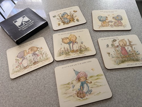 Clover leaf vintage table mats - leaf,
