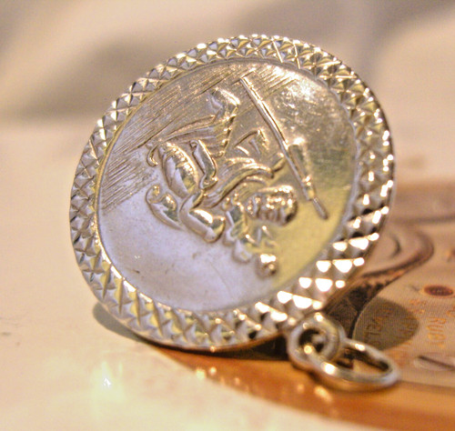 Pocket watch chain fob silver - chain,