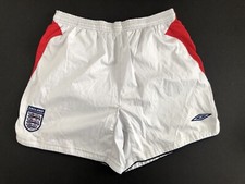 England Away 2004 - 2006 Vintage Original Silver Umbro Football Shorts