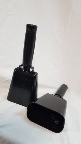 Set black metal cowbells - set,