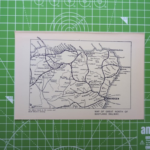 Original 1912 lnwr - map, of