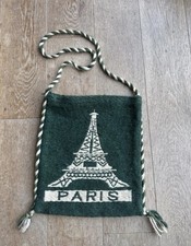 Vintage Boho Shepherd’s Bag Shoulder Paris Eiffel Tower