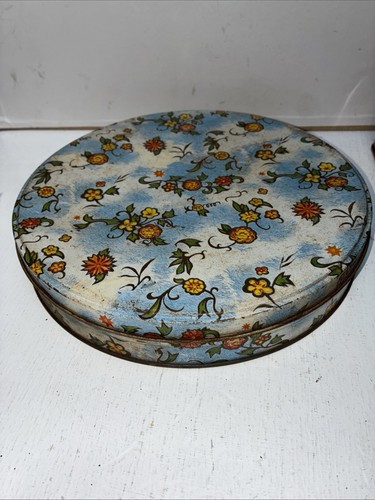 Vintage floral tin made - vintage, in