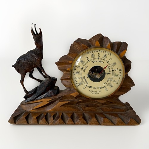 Vintage carved wooden mountain - carved,