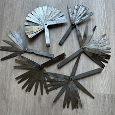 6 x Vintage Joblot Feeler Gauge, moore & wright, Langline etc