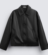 Zara men faux leather - men's, jacket