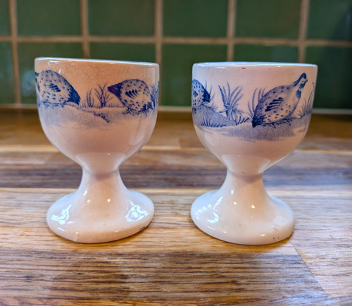 Quail mason ceramic egg cup - ceramic,