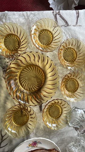Bagley vintage amber glass - vintage,