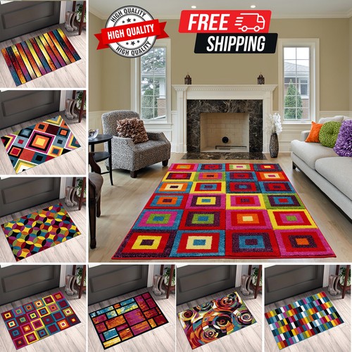 Multi colour area - rug, large