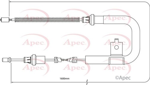Apec parking brake cable - apec,