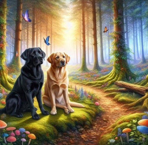 Labrador cross stitch - labrador,