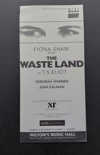 Fiona shaw theatre programme - theatre,