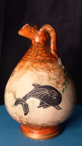 Vtg hand made painted greek - hand,