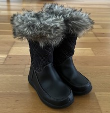 Timberland Toddler Boots Black Faux Fur Knee High Kids Leather  UK 5.5 EU 22.5