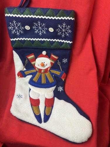 Christmas stocking snowman - stocking,
