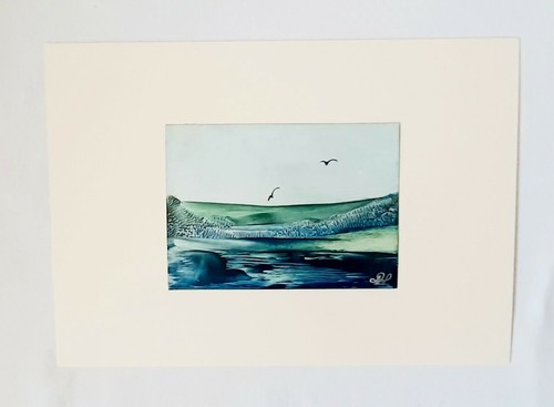 Encaustic art landscape - encaustic,