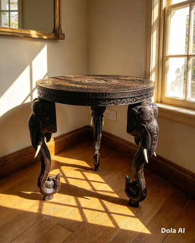 Anglo indian carved hardwood - anglo, -indian