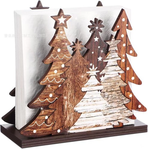 Wooden christmas tree tissue - christmas,