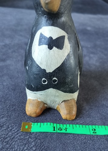 Vintage wooden penguin - vintage,