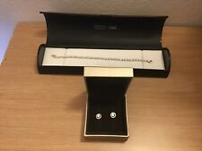 Warren James jewellery bracelet and earrings silver and cubic zirconia 