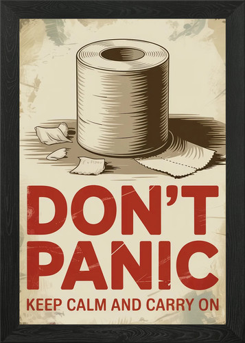 Don panic keep - keep, toilet