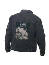 Retro Vintage Denim Jacket - Korn The Leader Album Heavy Metal Band Print Patch