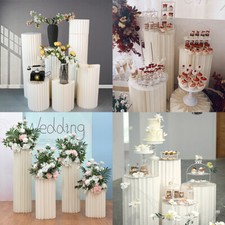 Round Cylinder Plinth Pedestal Cake Dessert Flower Display Stand Wedding Party