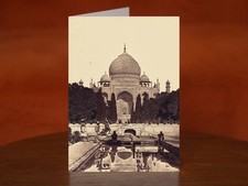 The Taj Mahal with the Fountains - A5 Card