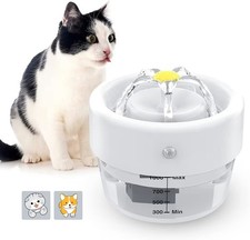 1 L Cat Water Fountain for Pet Dog LED Drinking Water Bowl Automatic Dispenser