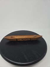 Wooden Hand Carved Canoe
