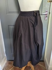 Brown LAGENLOOK Cotton Asymmetric BUBBLE SKIRT - Size 12 (E)