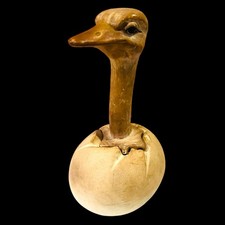 Vintage Ostrich Emu Bird Egg